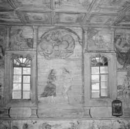kościół parafialny pw. Matki Boskiej Różańcowej i św. Jana Kantego, 1527 r. - polichromia 1. połowa XVII w. - Chrzest Chrystusa, skan 1