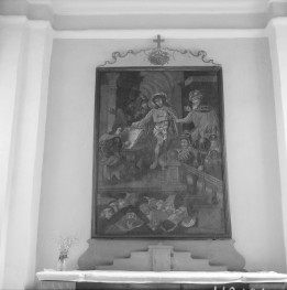 klasztor Franciszkanów - Kalwaria Pakoska - kaplica Piłat - wnętrze - obraz Chrystusa Ecce Homo, skan 1