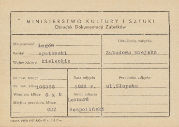 Fragment zabudowy miejskiej przy ul. Słupskiej - metryczka


, skan 1