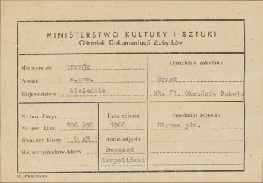 Rynek - widok kamienic po stronie płn. - metryczka

 , skan 1