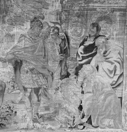 Muzeum Narodowe - Tapiseria. "Scypion Afrykański przyjmujący hołd Kartagińczyków". ok. 1630 rok. Autor Jakub Geubels Młodszy. Detale sceny głównej., skan 1