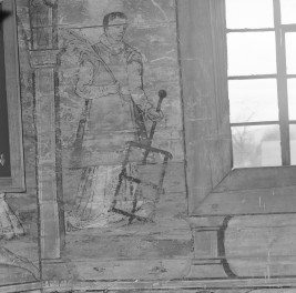 kościół parafialny pw. Matki Boskiej Różańcowej i św. Jana Kantego, 1527 r. - polichromia 1. połowa XVII w., św. Wawrzyniec, skan 1