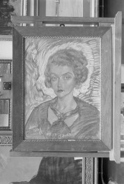 Stanisław Ignacy Witkiewicz (Witkacy) - Portret Damy, pastel, Muzeum Pomorskie w Toruniu (ob.  Muzeum Okręgowe w Toruniu), skan 1