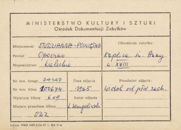Kaplica św. Anny - widok ogólny od frontu - metryczka, skan 1