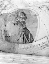 pałac - wnętrze: portret Nostitza w fasecie sali balowej, skan 1