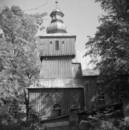 kościół parafialny pw. św. Bartłomieja - elewacja, wieża, skan 1