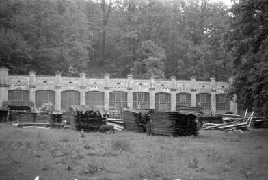 zamek Komorowskich - park, oranżeria, skan 1