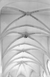 Zespół zamkowy ob. Muzeum Piastów Śląskich - wnętrze: przedsionek, fragment sklepienia, skan 1