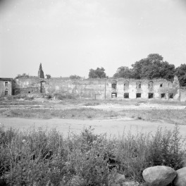 zamek krzyżacki (ruiny) - widok od wschodu, skan 1