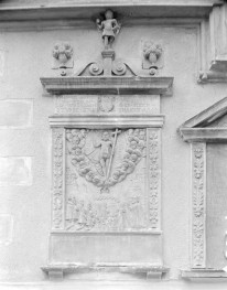 Kościół parafialny pw. Wniebowzięcia NMP i św. Mikołaja - epitafium Georga Albrecht i jego żony Benigny., skan 1