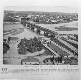 Most żelazny i panorama Pragi - z ok. 1910 r., skan 1
