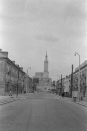 kościół św. Rocha - elewacja frontowa, widok ogólny od strony ul. Lipowej, skan 1