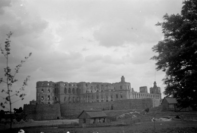 zamek Krzyżtopór - widok ogólny, skan 1