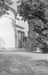 pałac Czartoryskich - kościół pw. Wniebowzięcia Najświętszej Maryi Panny - elewacja wschodnia - fragment, skan 1