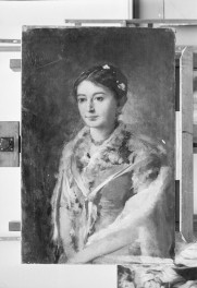 Muzeum Narodowe w Poznaniu, obraz Wyciółkowski Leon "portret pani w niebieskiej sukni", 817x530 mm, skan 1