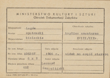 Kaplica cmentarna - elewacja boczna i tylna - metryczka


, skan 1
