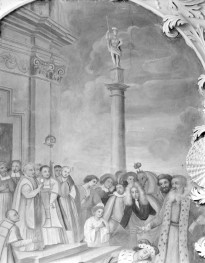 Kościół pw. NMP i św. Mikołaja - fragment polichromii, skan 1