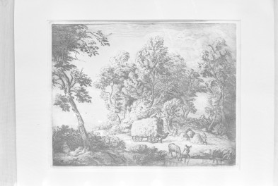 Muzeum Pomorskie w Toruniu, Czutyłło Koźma "Pejzaż", akwarela 195x290mm, skan 1