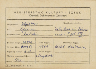 Folwark - widok zabudowy mieszkalnej i gospodarczej - metryczka, skan 1