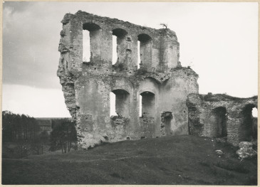 Ruiny zamku - fragment narożnika w widoku od wewnątrz 

, skan 1