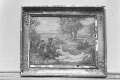 Józef Pankiewicz - pejzaż z satyrem , olej na płótnie, Muzeum Pomorskie w Toruniu (ob. Muzeum Okręgowe w toruniu), skan 1