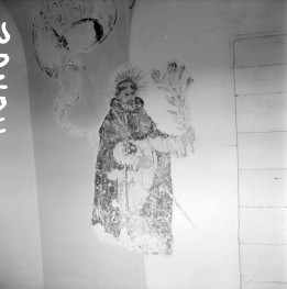 klasztor podominikański - wnętrze: fragment polichromii ściennej, skan 1