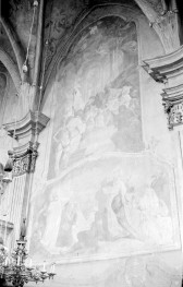 kościół parafialny pw. św. Bartłomieja 1776-81 - wnętrze: fragment malowideł w prezbiterium - scena: Setnik z Kafarnaum, skan 1