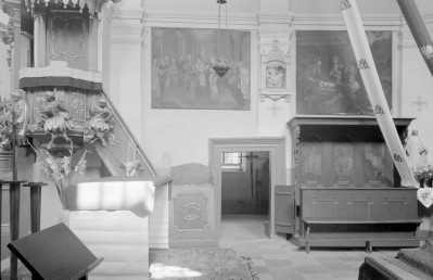 kościół pw. św. Józefa Oblubieńca Najświętszej Maryi Panny - wnętrze - prezbiterium - fragment, skan 1