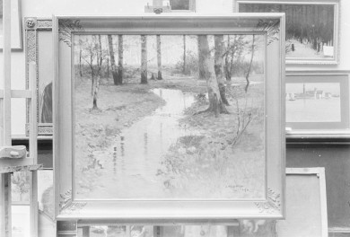 Apoloniusz Kędzierski - Struga, olej na płótnie, Muzeum Lubelskie w Lublinie (ob. Muzeum Narodowe w Lublinie), skan 1