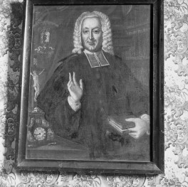 kościół Pokoju im. Trójcy Świętej - wnętrze, portret pastora w zakrysti, skan 1