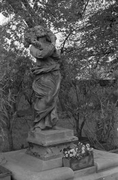cmentarz kolegiacki - figura Dobrego Pasterza, skan 1