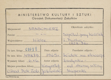 Zespół szpitalny św. Ducha - widok ogólny od strony płd. - zach. - metryczka, skan 1