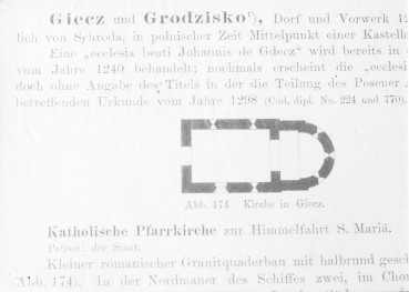 kościół filialny pw. Najświętszej Marii Panny Wniebowziętej - rzut poziomy, skan 1