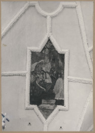 Kościół parafialny pw. św. Pawła - fragment dekoracji stiukowej i malarskiej na sklepieniu nawy , skan 1