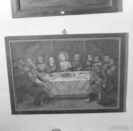 klasztor ss. Mniszek Benedyktynek - zbiory - obraz Ostatniej Wieczerzy z XVIII / XIX w., skan 1