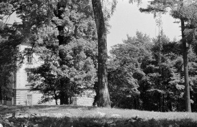 zespół pałacowo-parkowy Willa Decjusza, Willa Decjusza - widok od strony południowej, skan 1