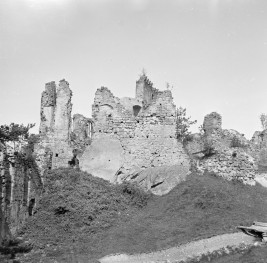 zamek Kamieniec - fragment murów strona zewnętrzna, skan 1