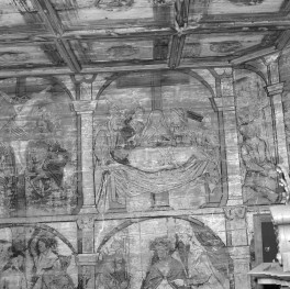 kościół parafialny pw. Matki Boskiej Różańcowej i św. Jana Kantego, 1527 r. - polichromia 1. połowa XVII w., cykl pasyjny - fragment, skan 1