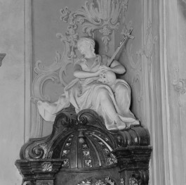 kościół pw. św. Bartłomieja - wnętrze - konfesjonał - fragment, skan 1