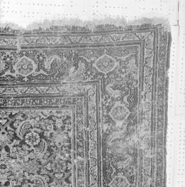 Muzeum Narodowe - Kobierzec. Fragment bordiury narożnika., skan 1
