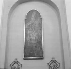kościół Ukrzyżowania, po 1661 - obraz św. Ludwika z Tuluzy, 2. p. XVII w., skan 1