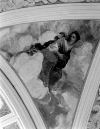 kościół pomocniczy pw. św. Józefa - wnętrze - fragment malowideł sklepienia, skan 1