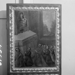 konkatedra Narodzenia NMP - wnętrze: tryptyk ze scenami kultu M.B. Różańcowej, skan 1