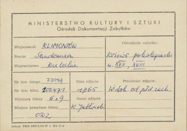Kościół parafialny - widok ogólny od strony płd-zach. - metryczka, skan 1