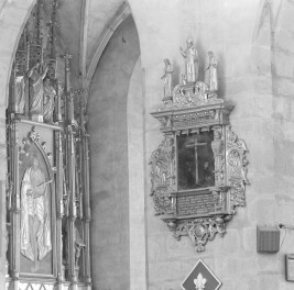 Kolegiata Bożego Ciała - wnętrze: epitafium rajcy bieckiego Stanisława Czechowicza., skan 1