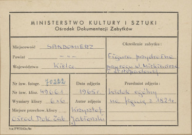 Kapliczka przydrożna - widok ogólny - metryczka, skan 1
