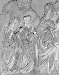 Kościół Mariacki pw. Wniebowzięcia Najświętszej Marii Panny - ołtarz Wita Stwosza: zamknięty, skrzydło prawe - Złożenie do grobu (fragment), skan 1