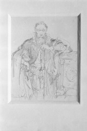 Muzeum Pomorskie w Toruniu, Matejko Jan "Postać męska" szkic ołówkowy 265x215 mm, skan 1