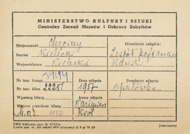 Zespół klasztorny Franciszkanów - widok zabudowań - metryczka, skan 1