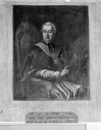 pałac Biskupów Krakowskich - Izba Stołowa Górna /sala portretowa/ /I p./ - ściana wschodnia - portret biskupa /?/, skan 1